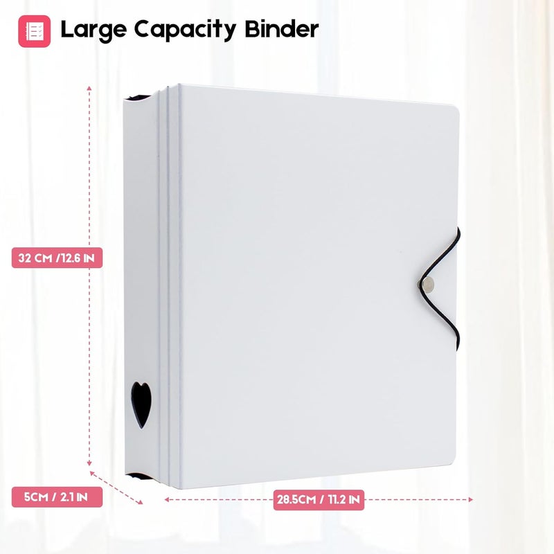 Tugle A4 Kpop Photocard Binder with 25 Pages 9 Pocket, 2x3 inch Kpop Photocard Holder Book, Photo Album for Fujifilm Instax Mini Camera Polaroid Printer Photo Film (White) - Image 2